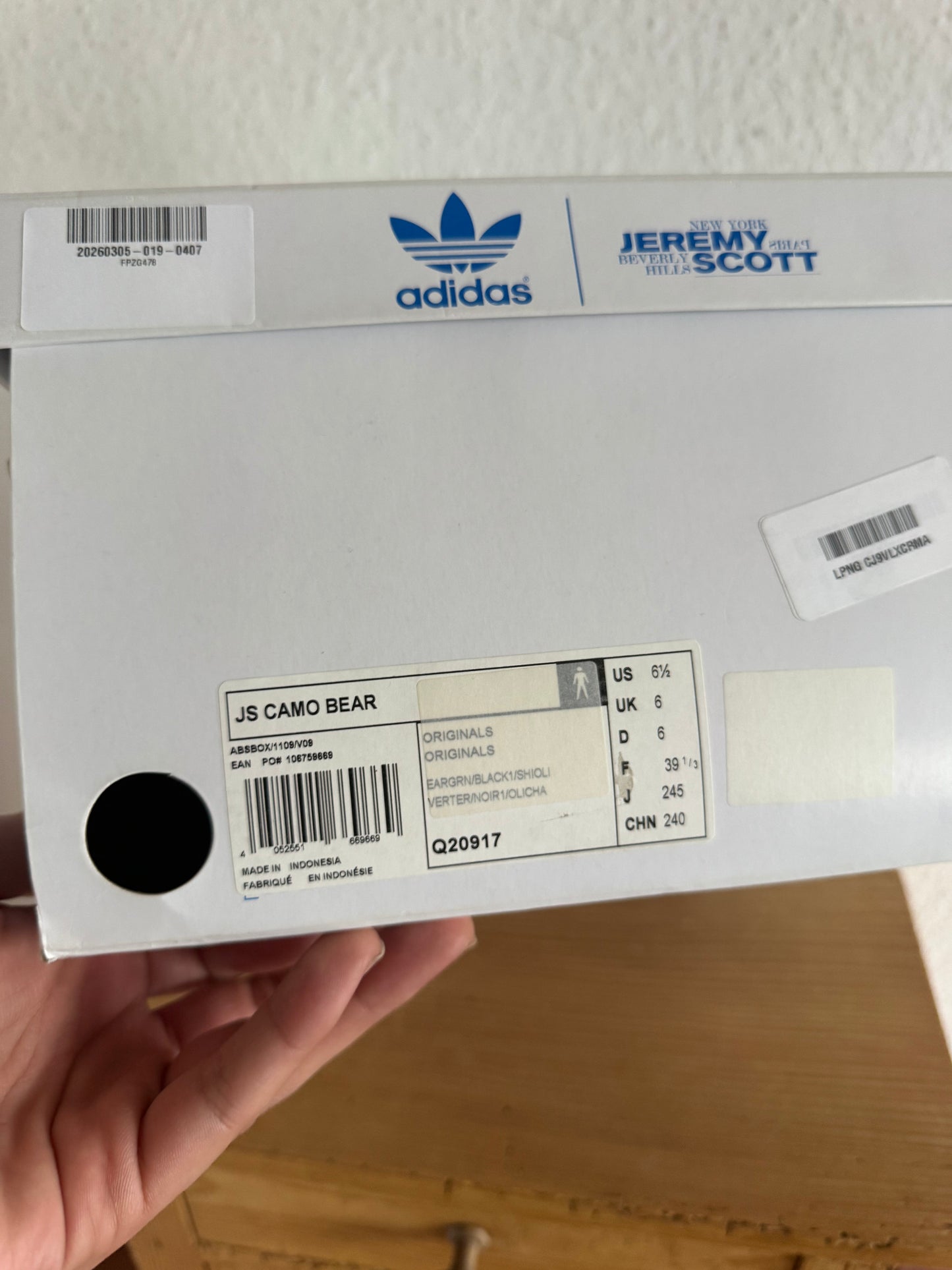 Adidas x Jeremy Scott Camo Teddy Bear Sneakers