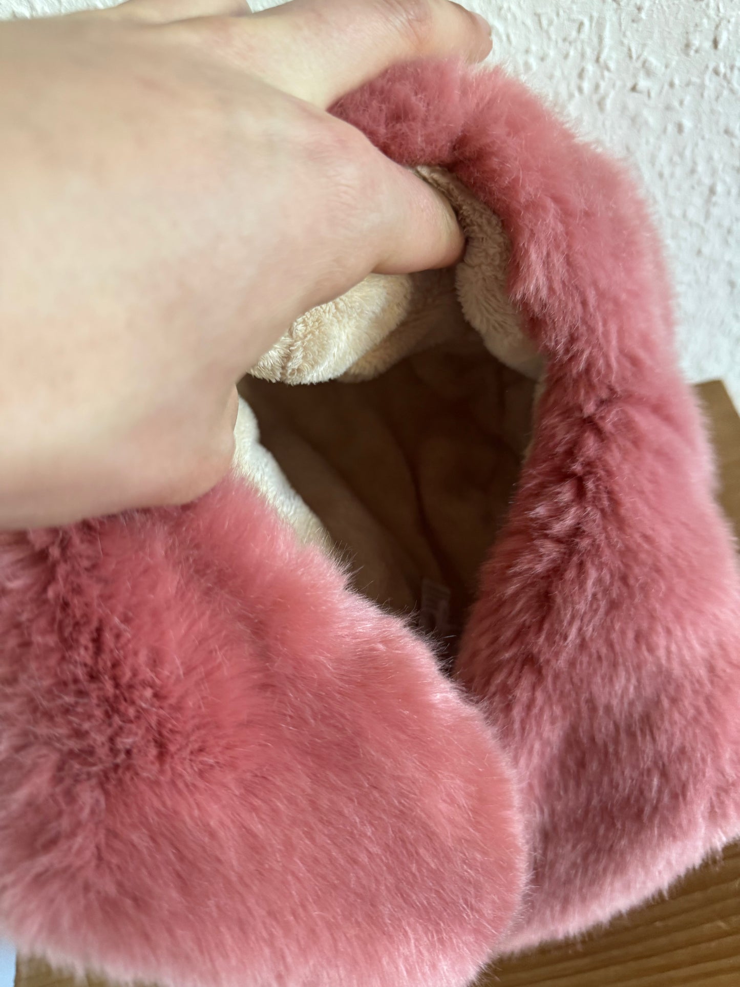 Dolce & Gabbana FW17 Pink Plush Bear Head Hat