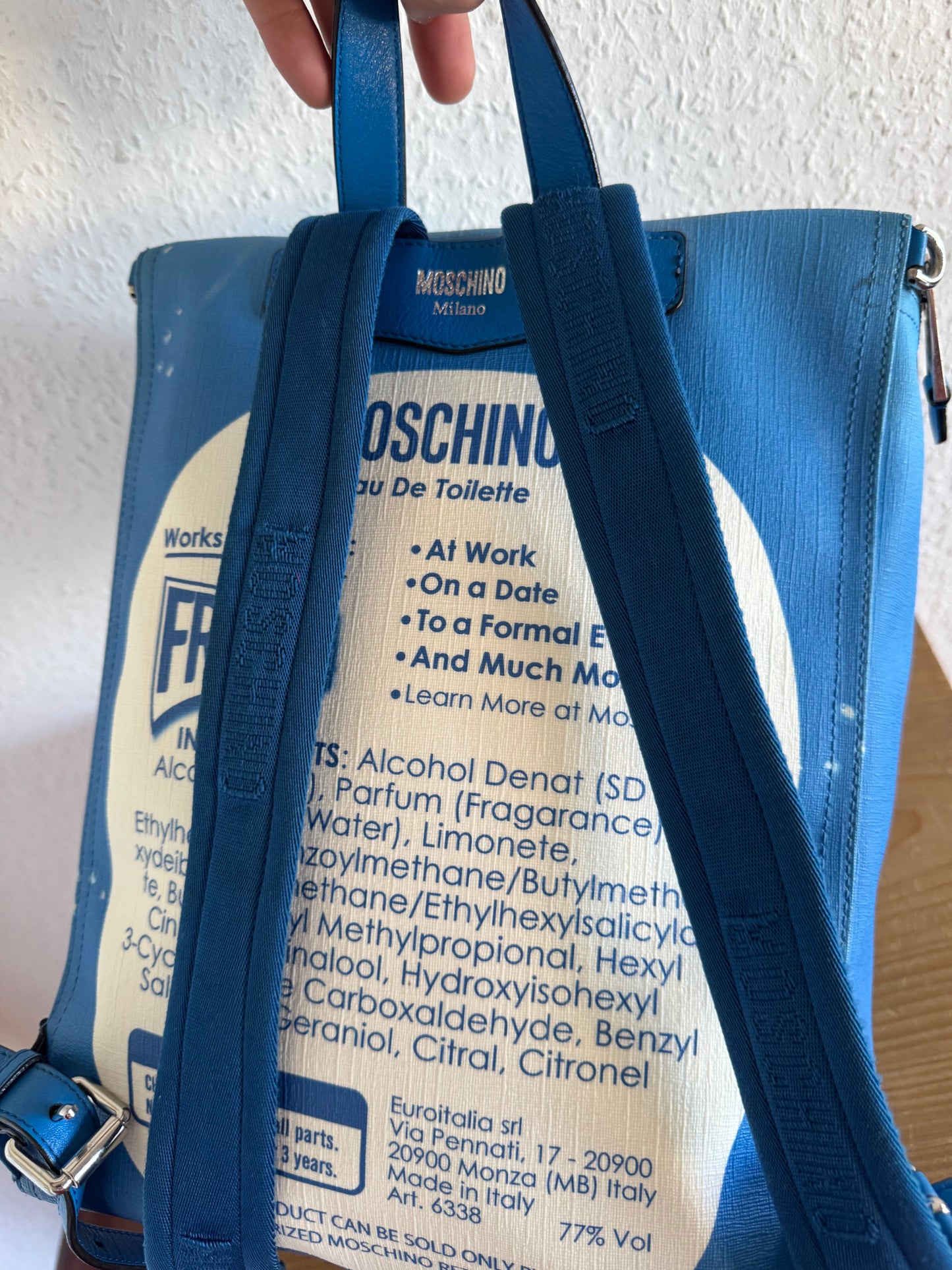 Moschino Fresh Couture Bottle Backpack