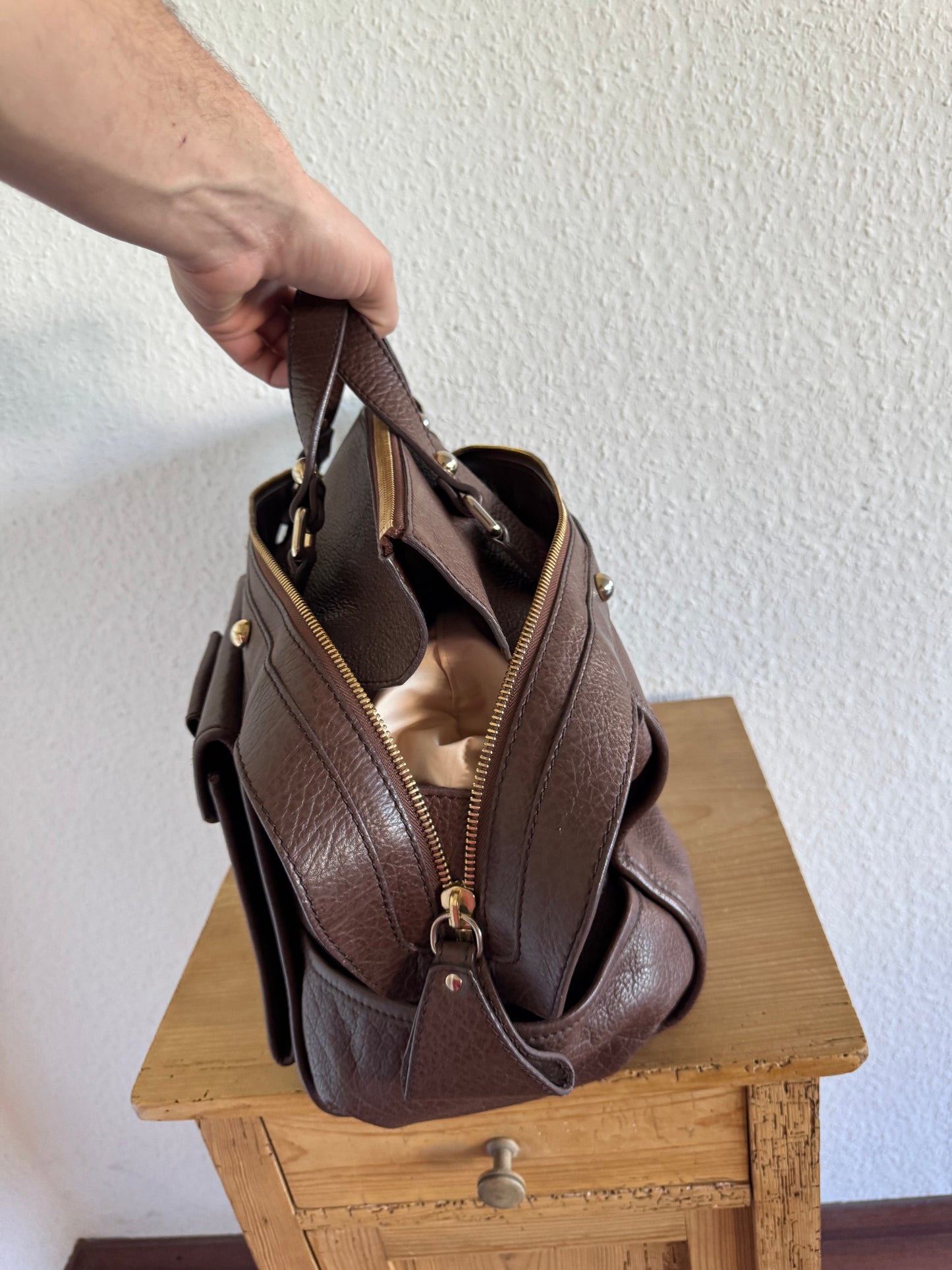 Dsquared2 FW11 Leather Multi Pocket Bag Large