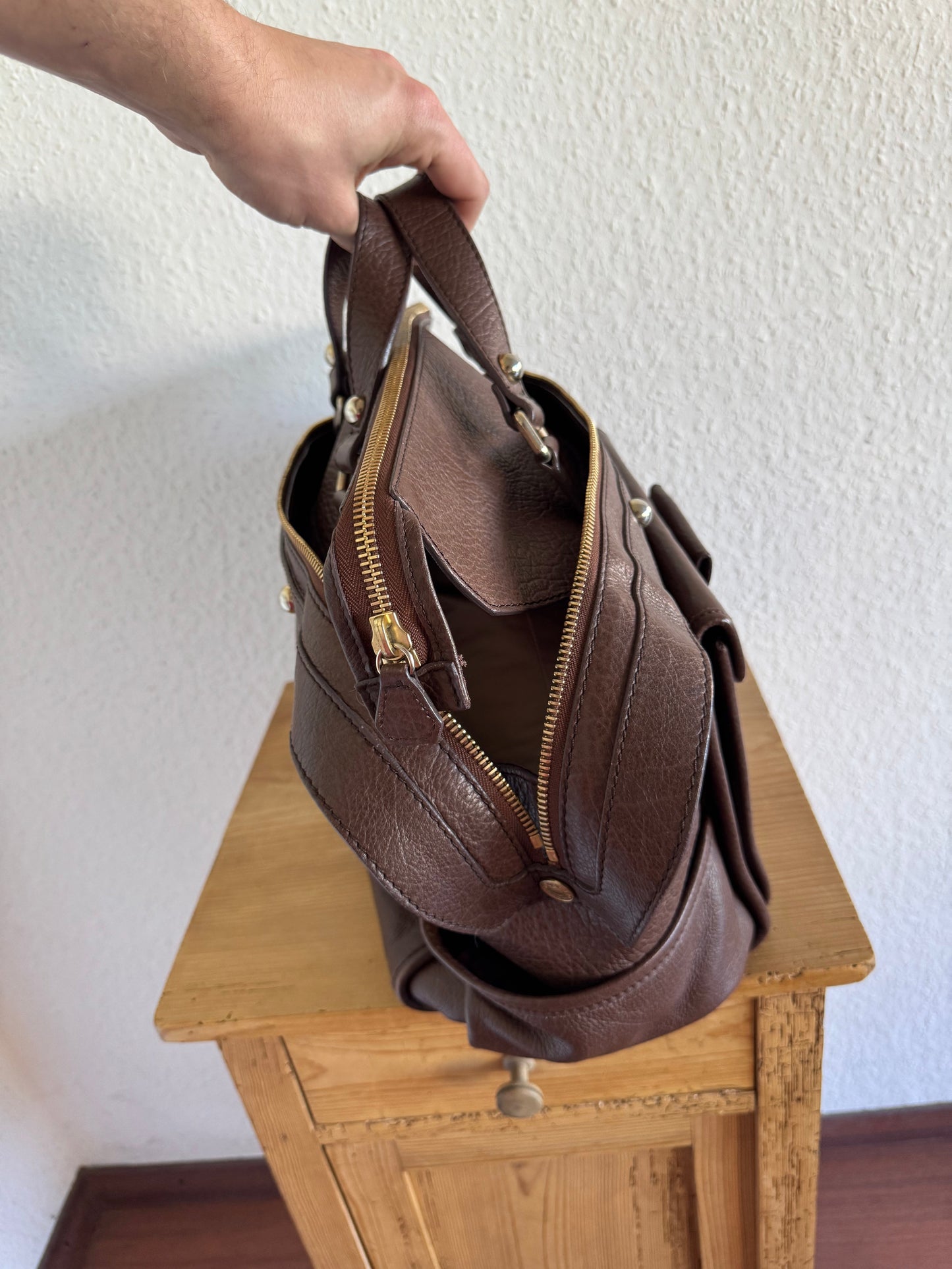 Dsquared2 FW11 Leather Multi Pocket Bag Large