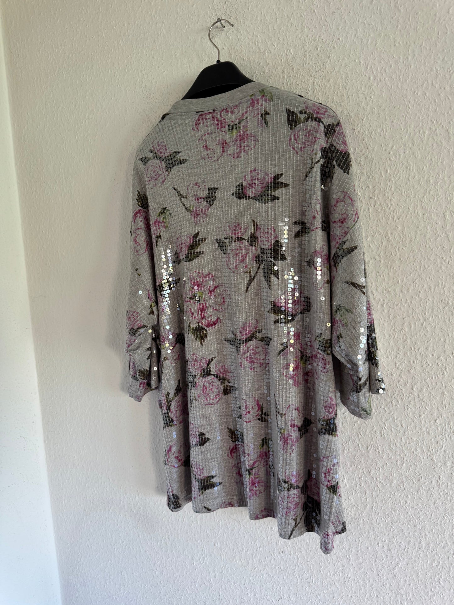 Adidas x Jeremy Scott Sequin Floral Oversized Long Shirt Dress