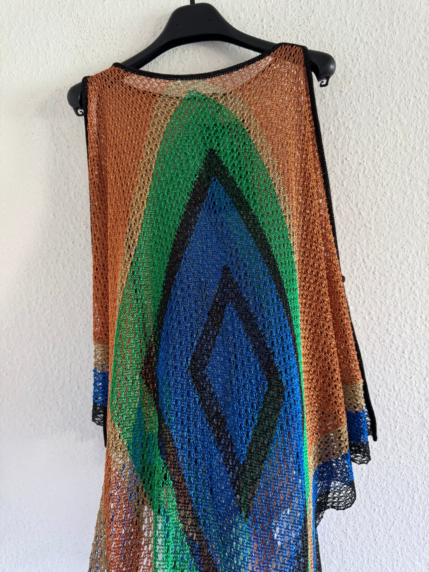 Balmain SS17 Runway Lurex Crochet Poncho