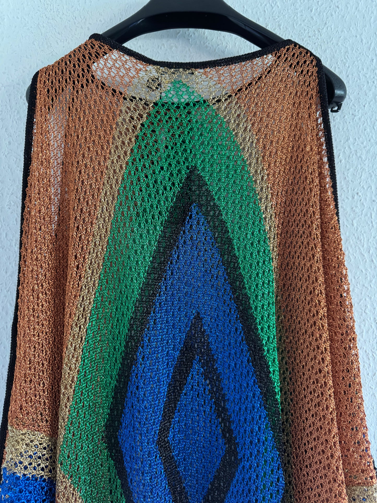Balmain SS17 Runway Lurex Crochet Poncho