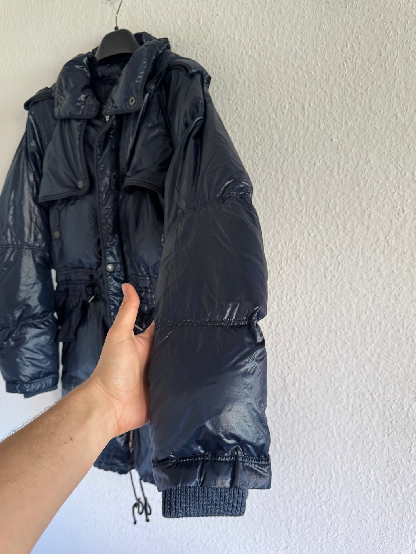 Just Cavalli Glossy Down Fur Trim Puffer Coat