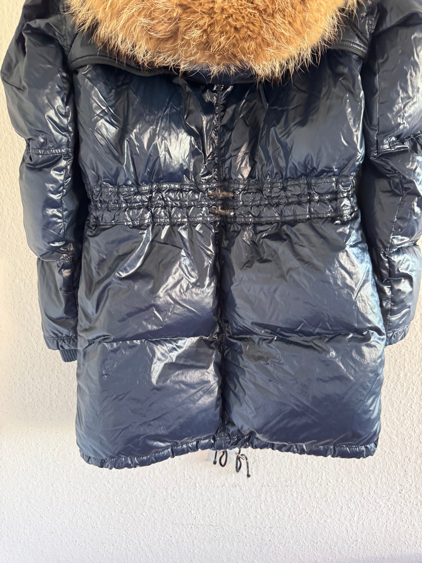 Just Cavalli Glossy Down Fur Trim Puffer Coat