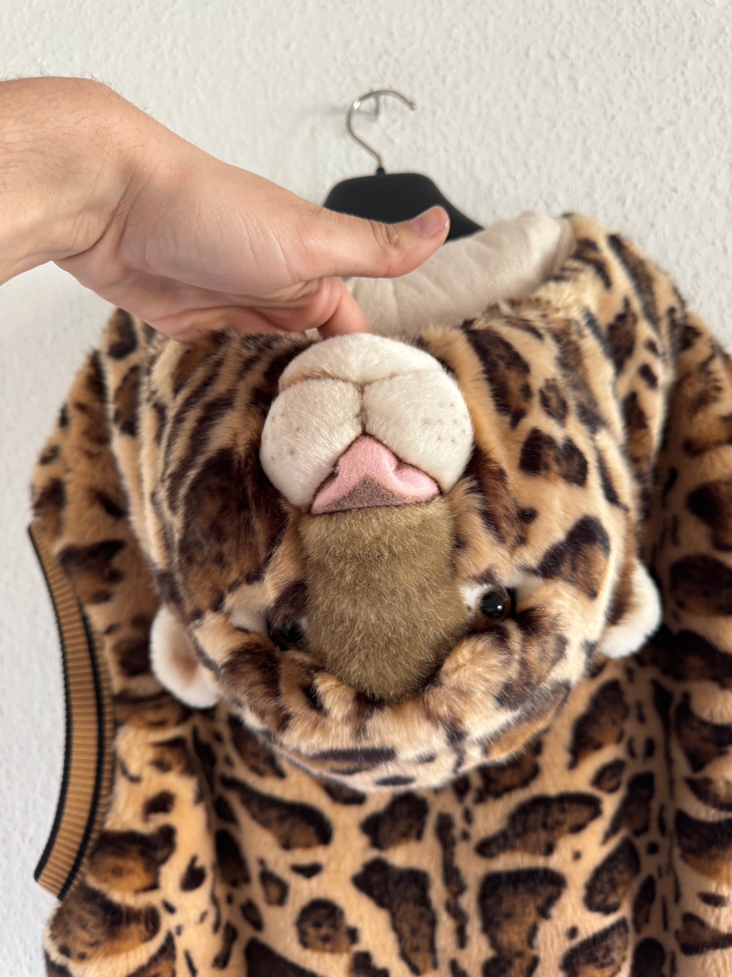 Dolce & Gabbana FW17 Leopard Faux Fur Hooded Vest