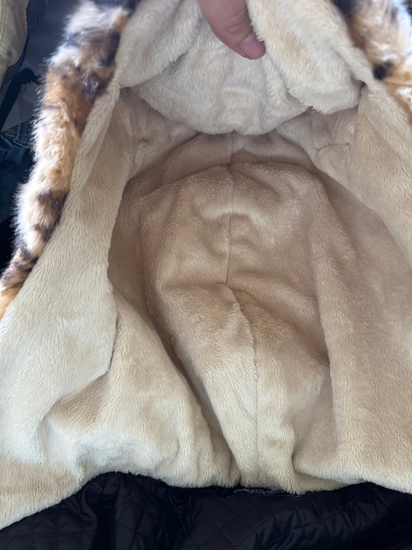 Dolce & Gabbana FW17 Leopard Faux Fur Hooded Vest