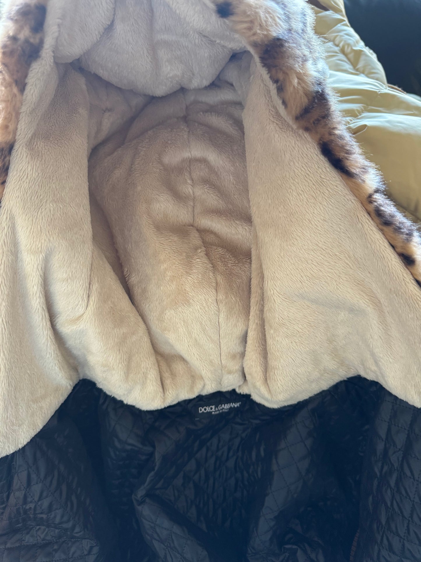 Dolce & Gabbana FW17 Leopard Faux Fur Hooded Vest