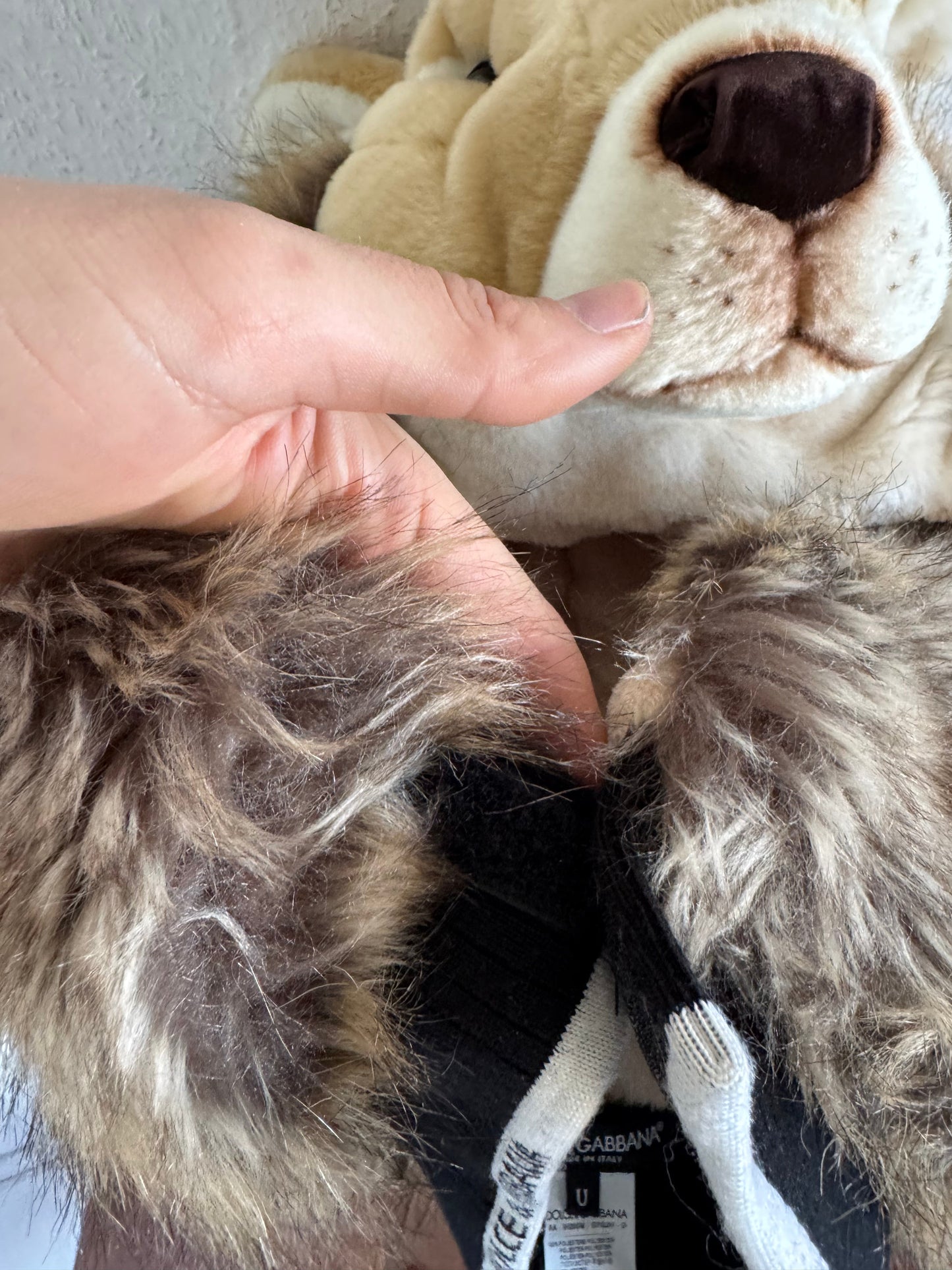 Dolce & Gabbana FW17 Faux Fur Rabbit Head Hat