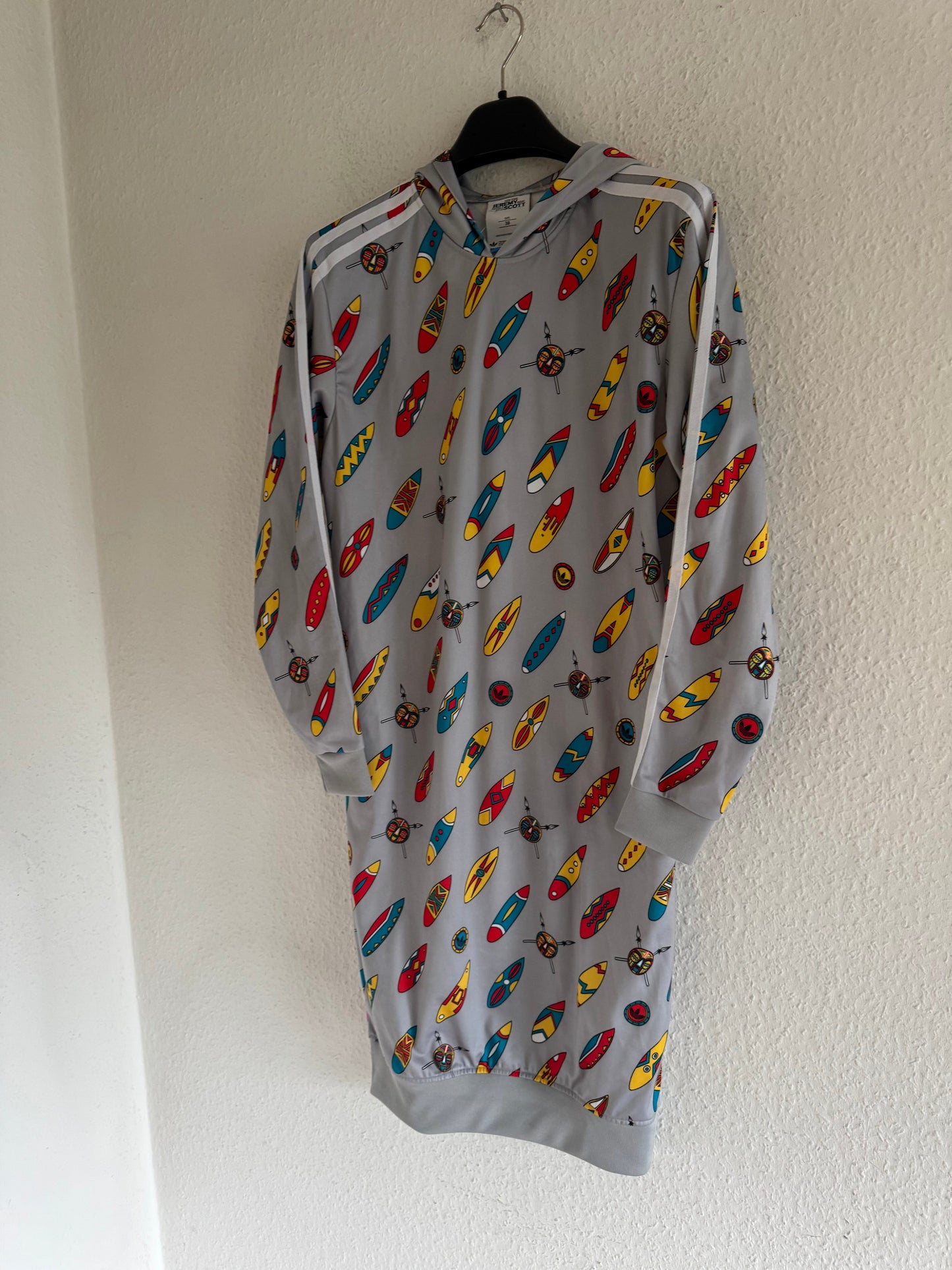 Adidas x Jeremy Scott Obyo Africa Print Hooded Dress