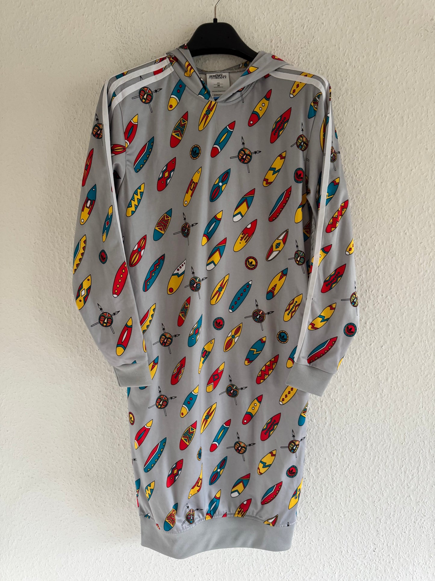 Adidas x Jeremy Scott Obyo Africa Print Hooded Dress