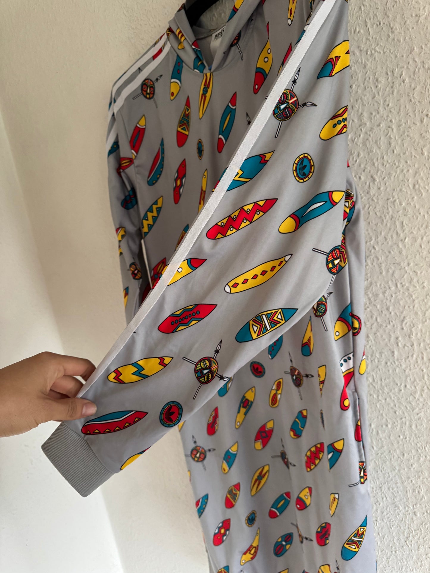 Adidas x Jeremy Scott Obyo Africa Print Hooded Dress
