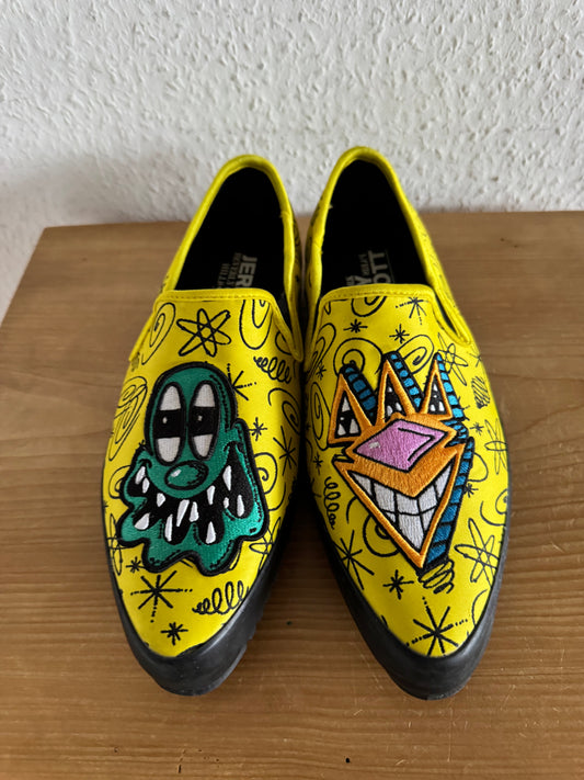 Adidas x Jeremy Scott Art Print Yellow Slip-On