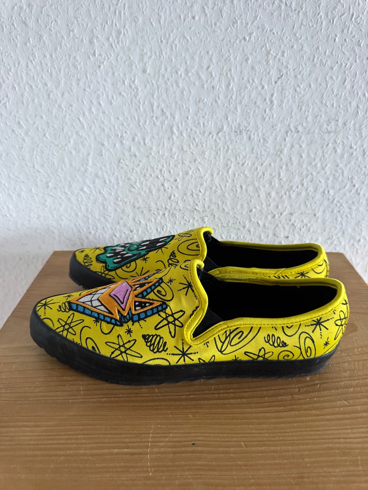 Adidas x Jeremy Scott Art Print Yellow Slip-On