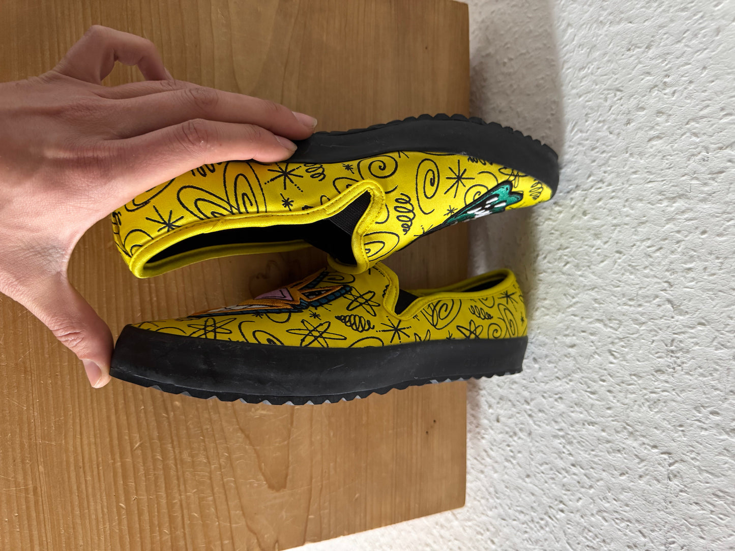 Adidas x Jeremy Scott Art Print Yellow Slip-On