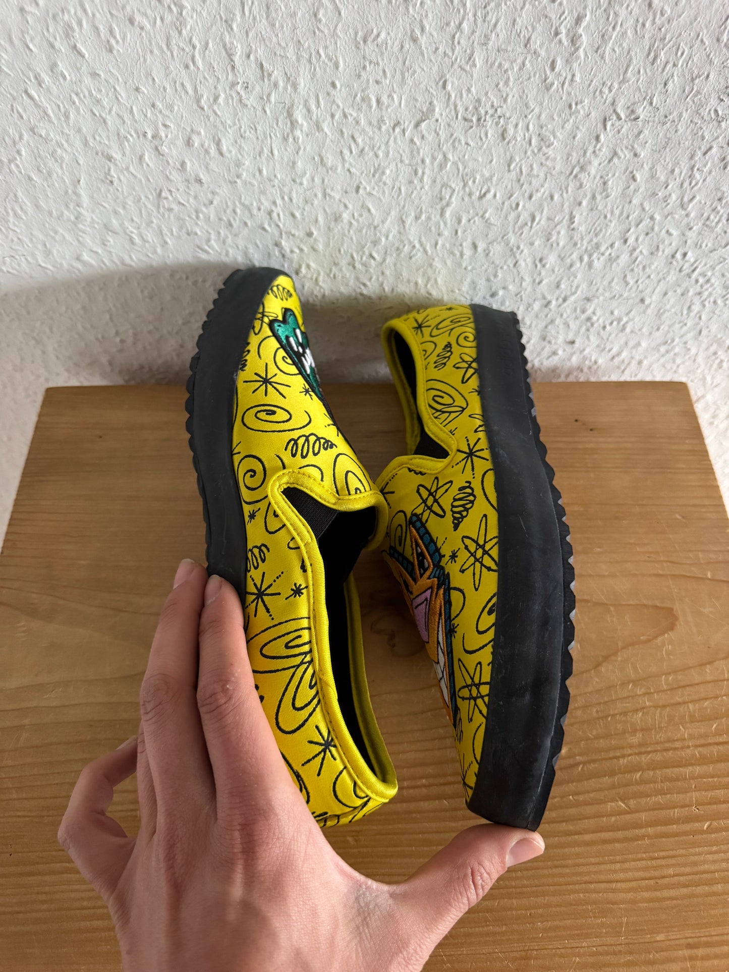 Adidas x Jeremy Scott Art Print Yellow Slip-On