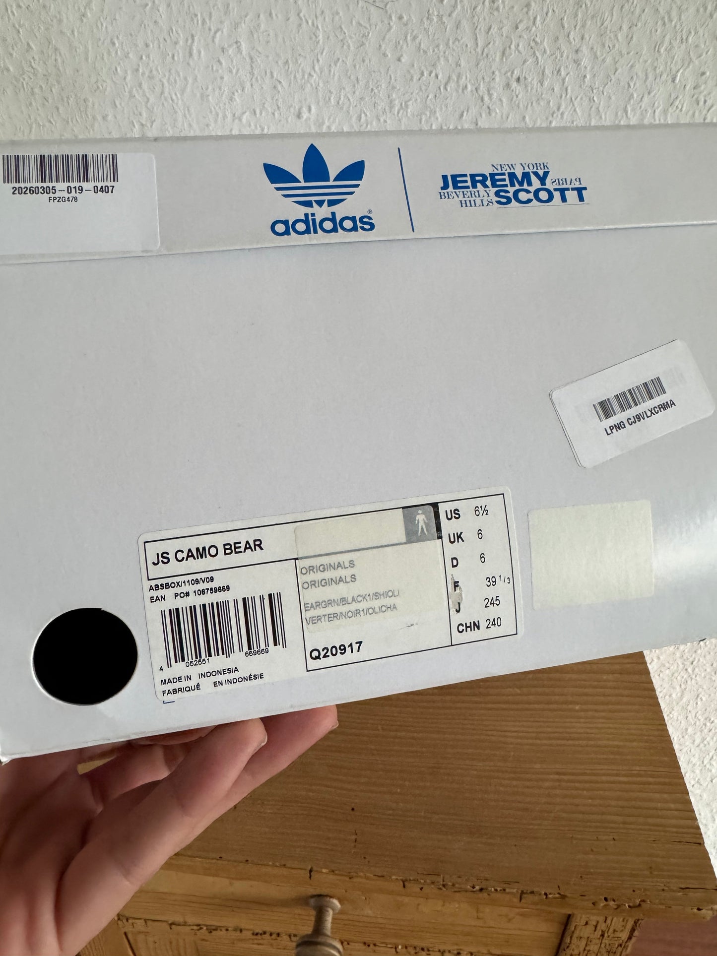 Adidas x Jeremy Scott Camo Teddy Bear Sneakers