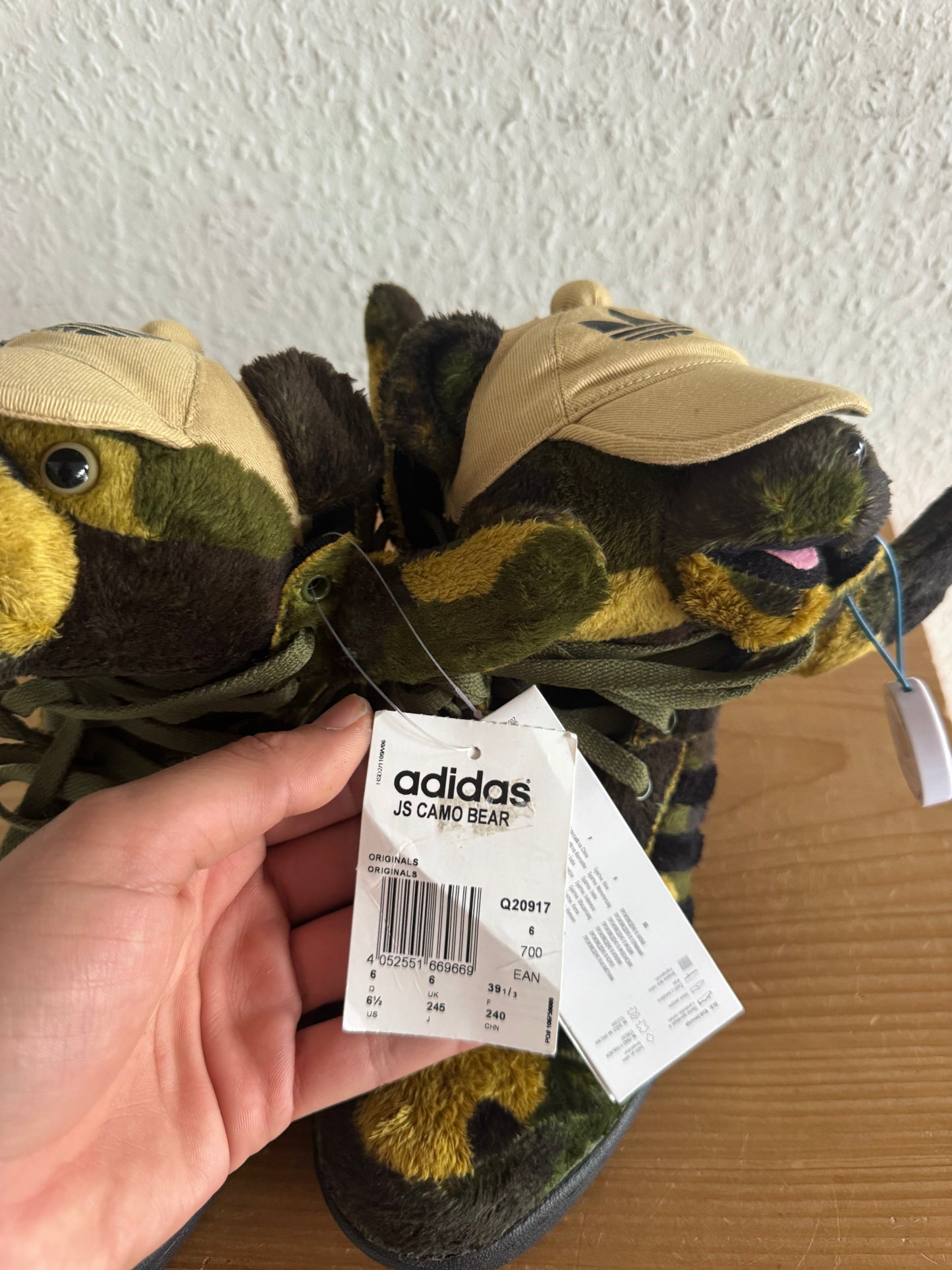 Adidas x Jeremy Scott Camo Teddy Bear Sneakers