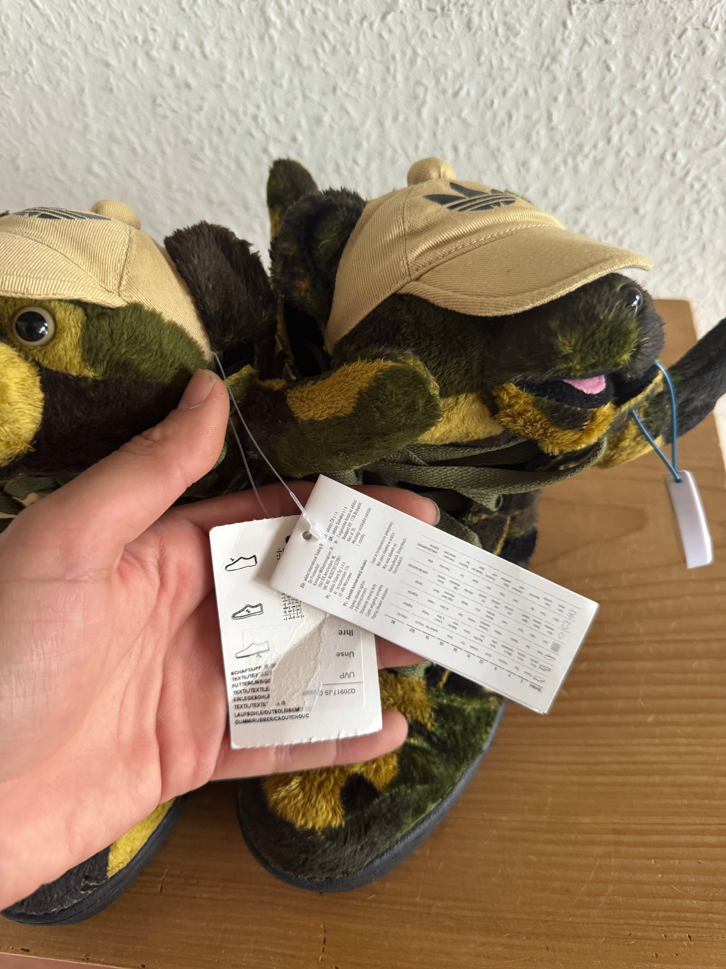 Adidas x Jeremy Scott Camo Teddy Bear Sneakers
