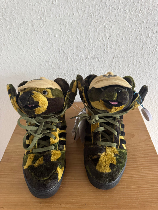 Adidas x Jeremy Scott Camo Teddy Bear Sneakers