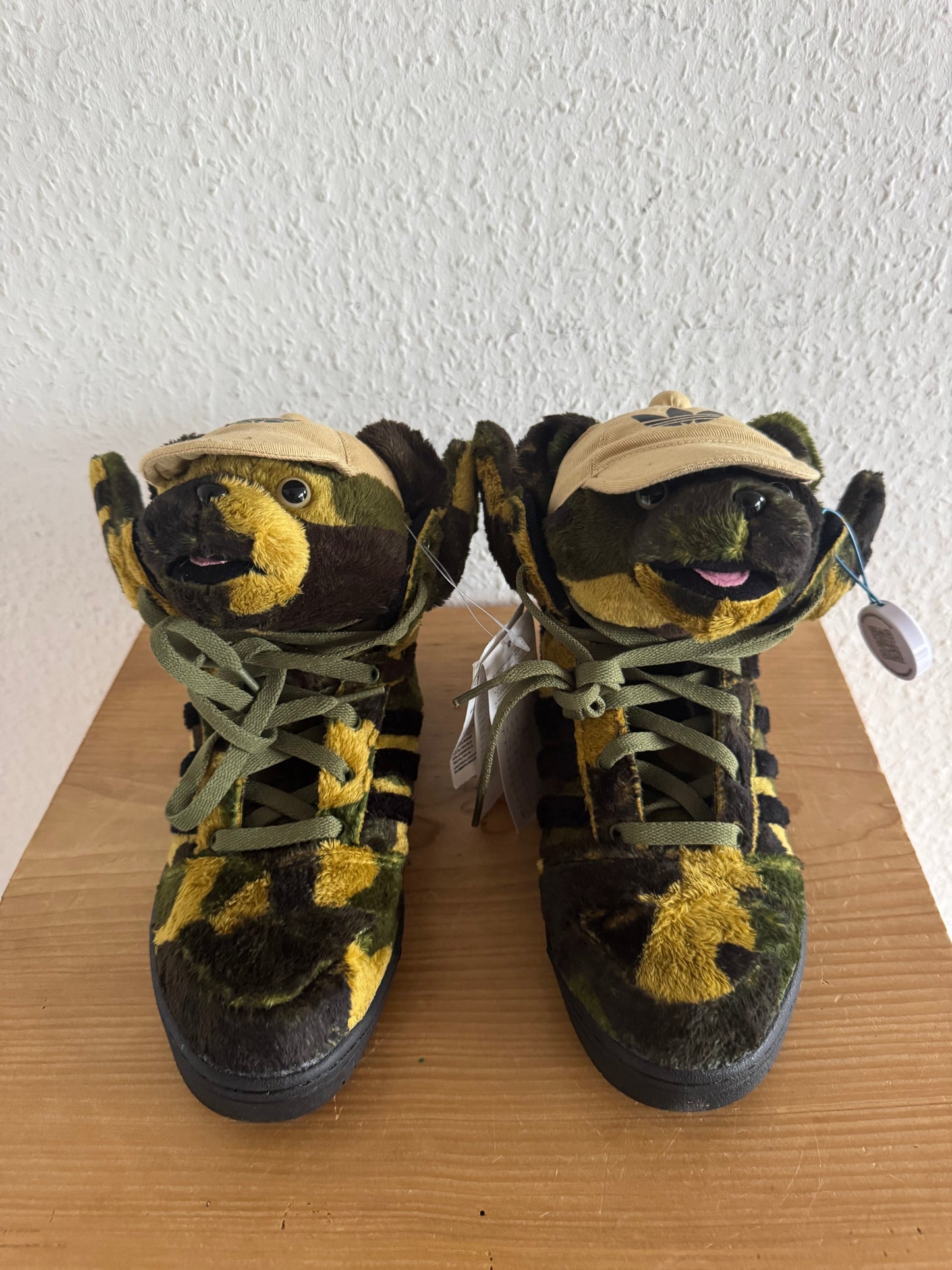Adidas x Jeremy Scott Camo Teddy Bear Sneakers