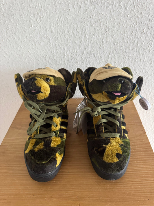 Adidas x Jeremy Scott Camo Teddy Bear Sneakers