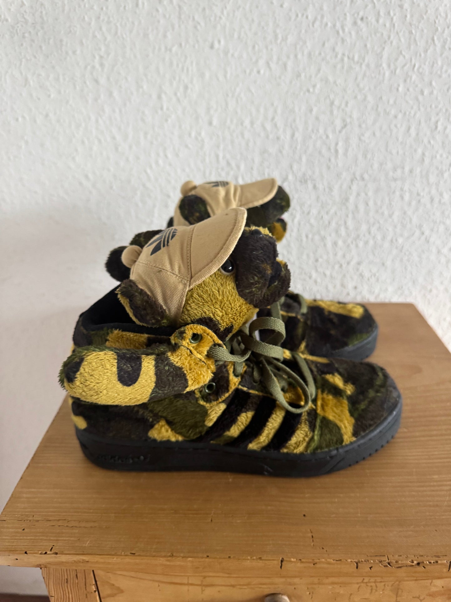 Adidas x Jeremy Scott Camo Teddy Bear Sneakers