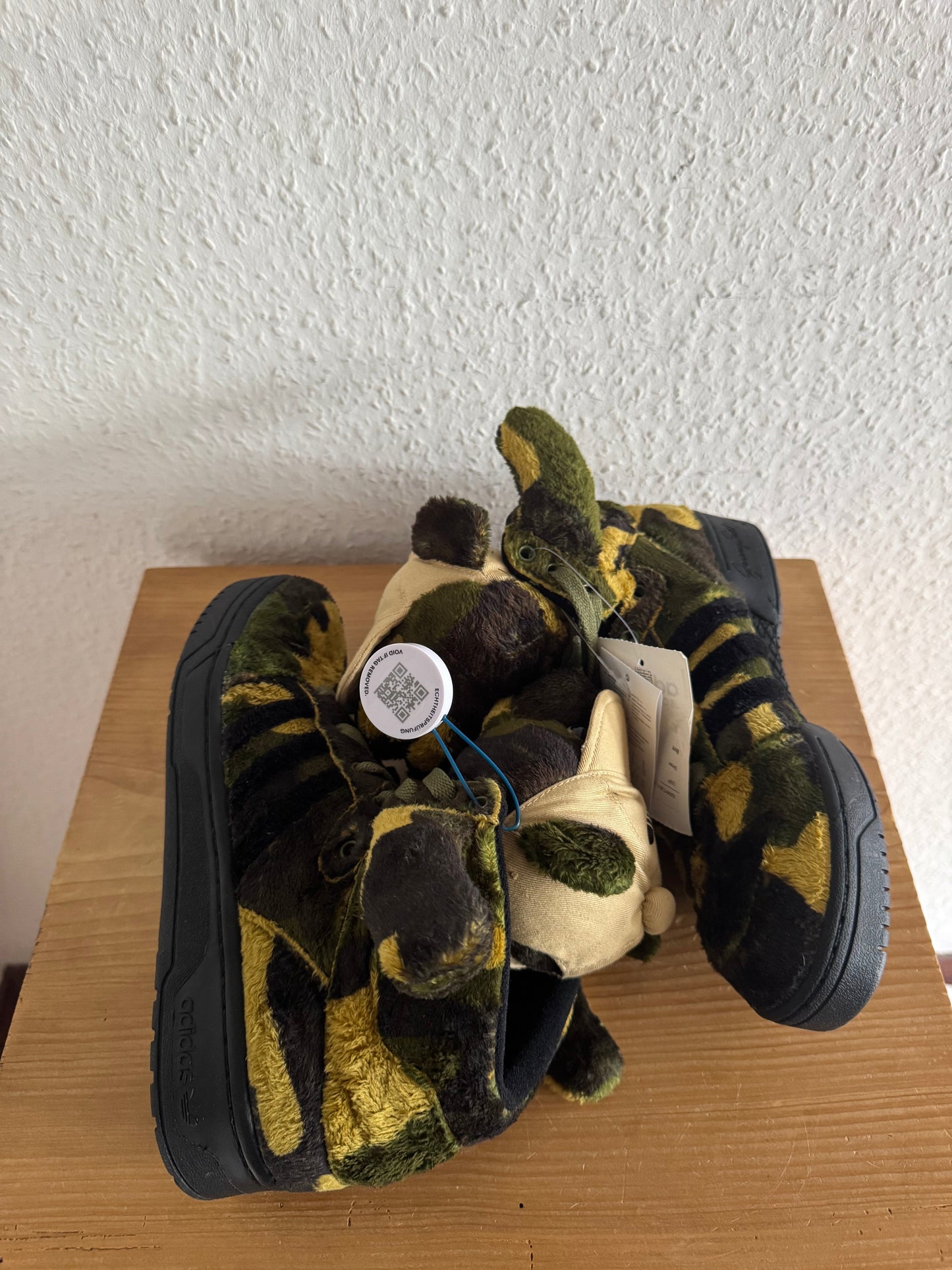 Adidas x Jeremy Scott Camo Teddy Bear Sneakers