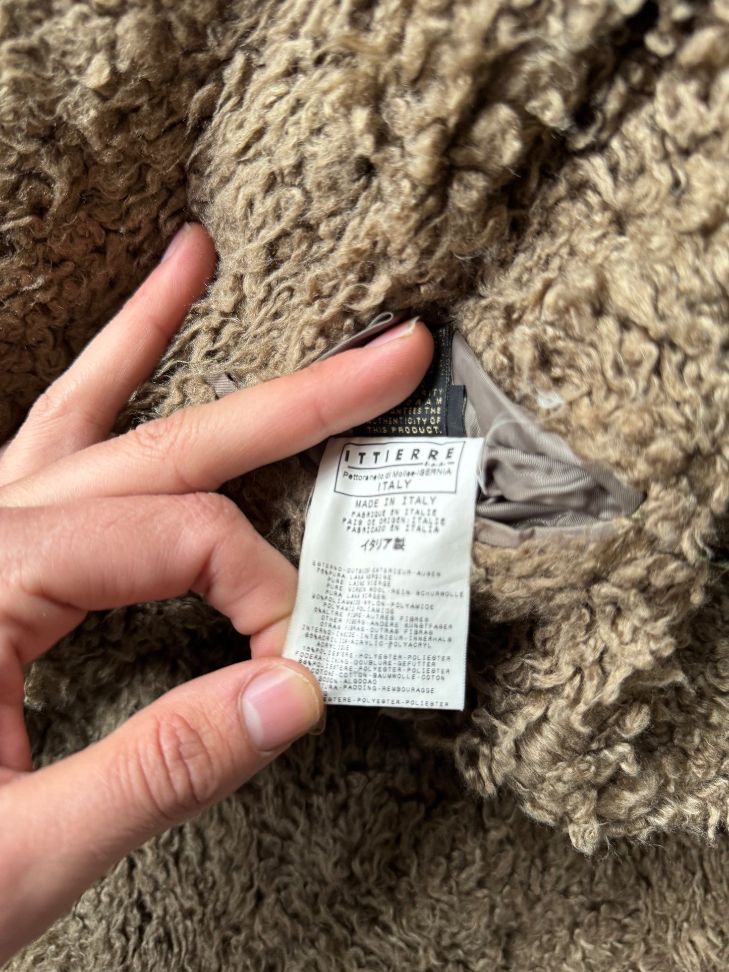 Just Cavalli Decorated Faux Fur Patch Wool Coat
