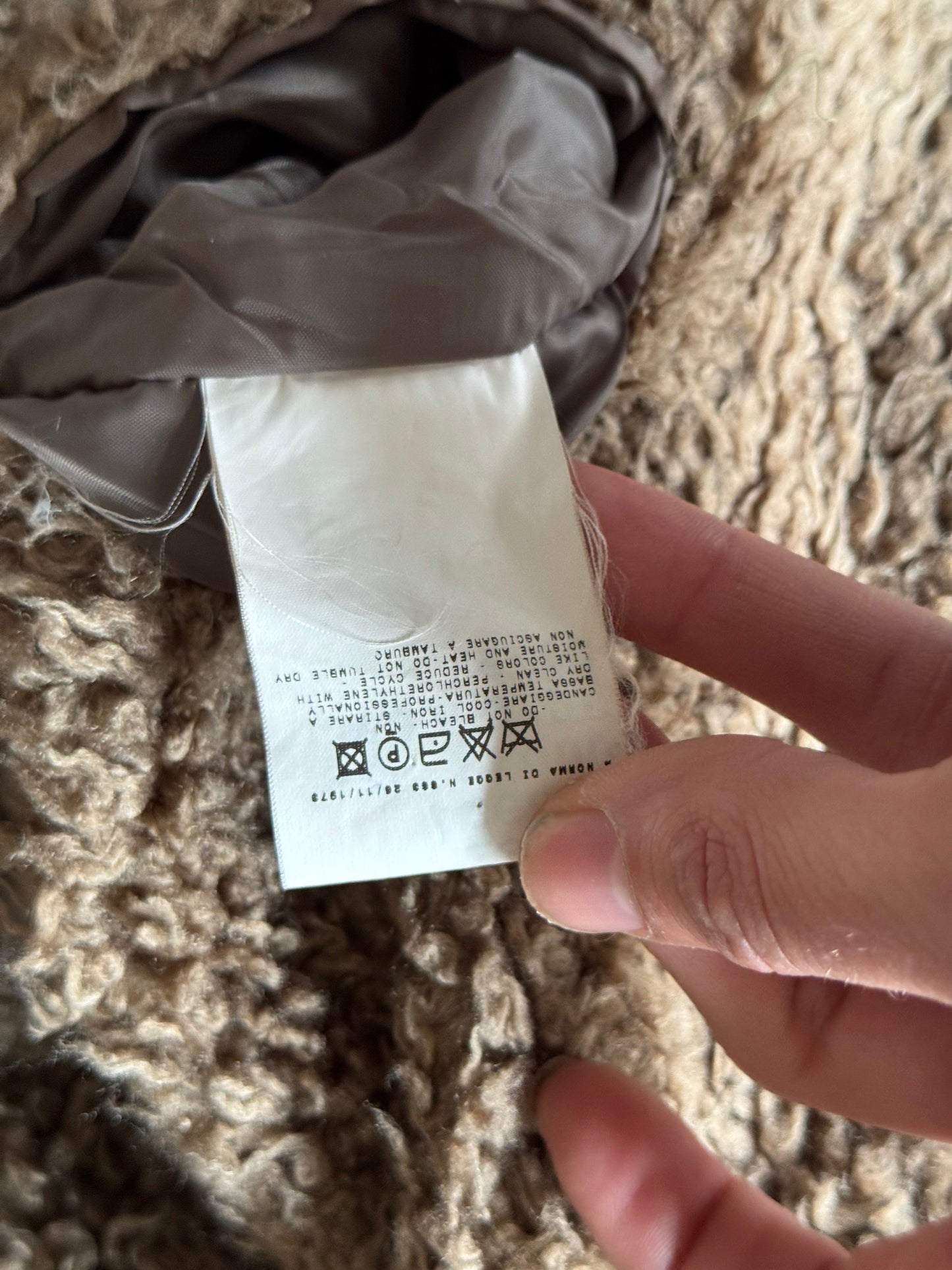 Just Cavalli Decorated Faux Fur Patch Wool Coat