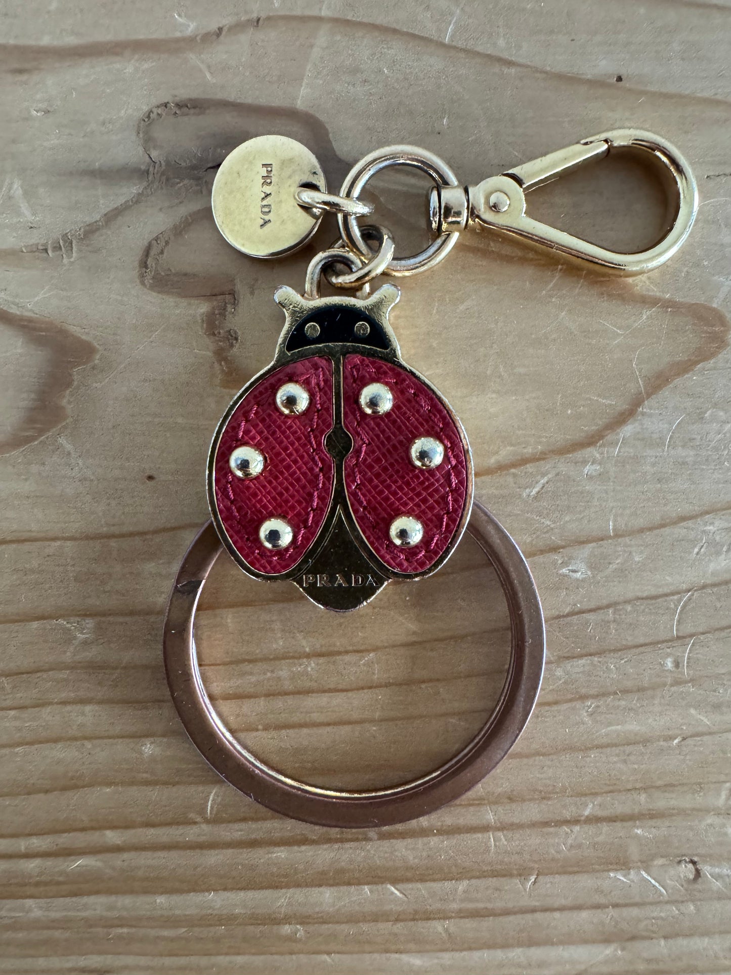 Prada Ladybug Bag Charm Keychain