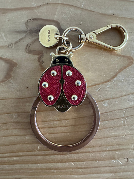 Prada Ladybug Bag Charm Keychain
