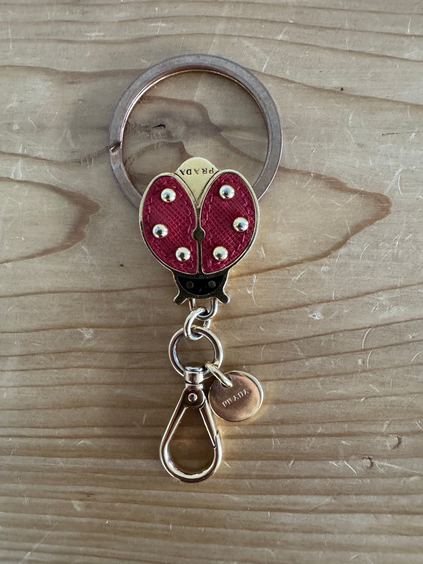 Prada Ladybug Bag Charm Keychain