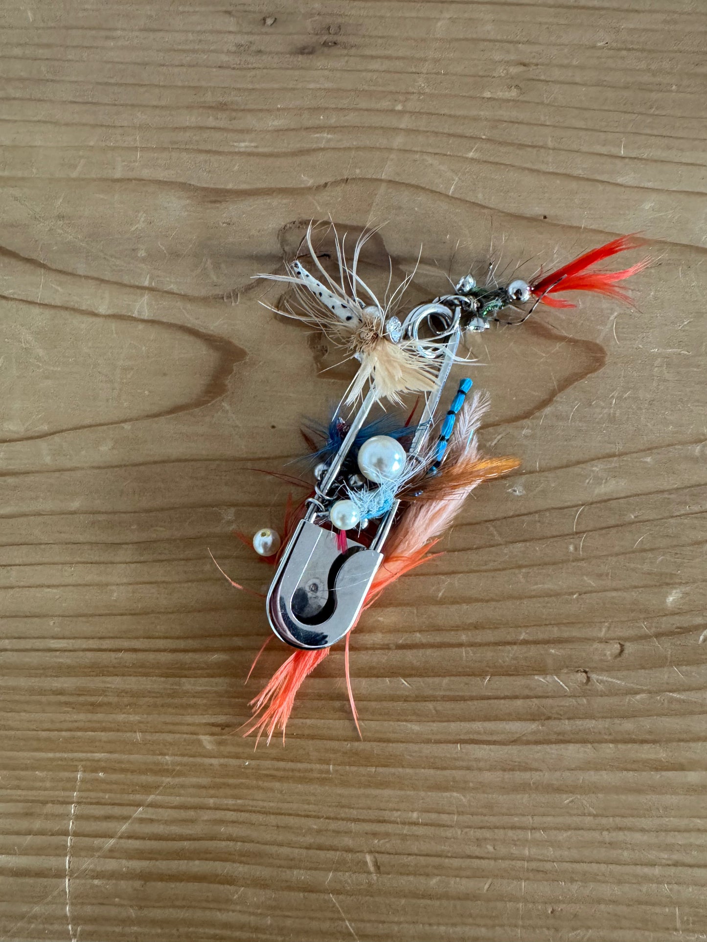 Burberry Feather & Pearl Kilt Pin Charm
