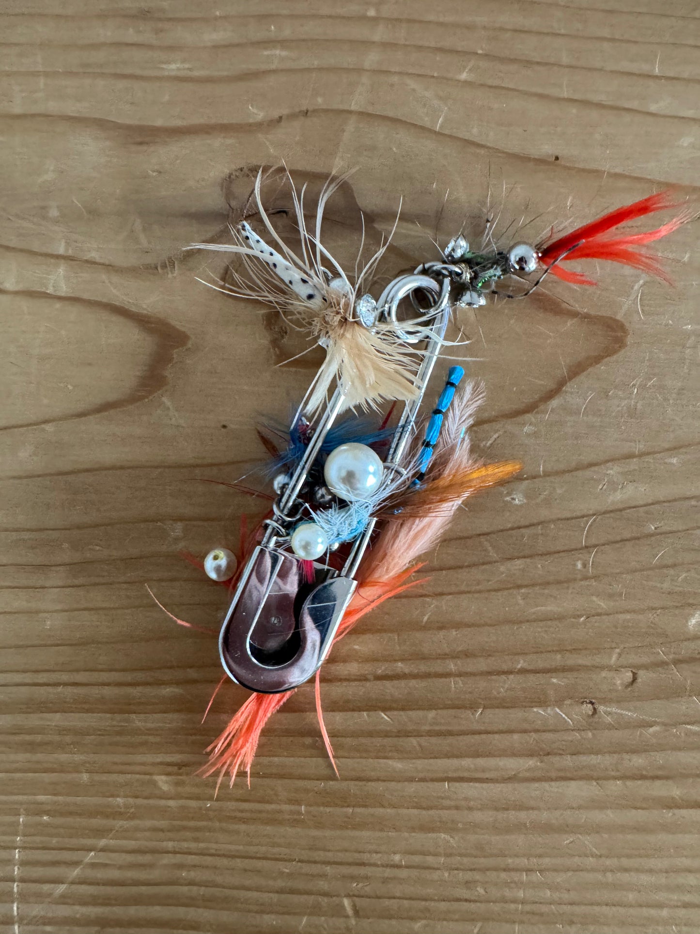 Burberry Feather & Pearl Kilt Pin Charm