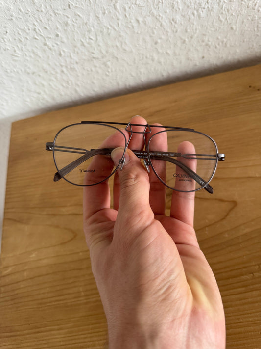 CKNYC1811 Geometric Titanium Optical Frame