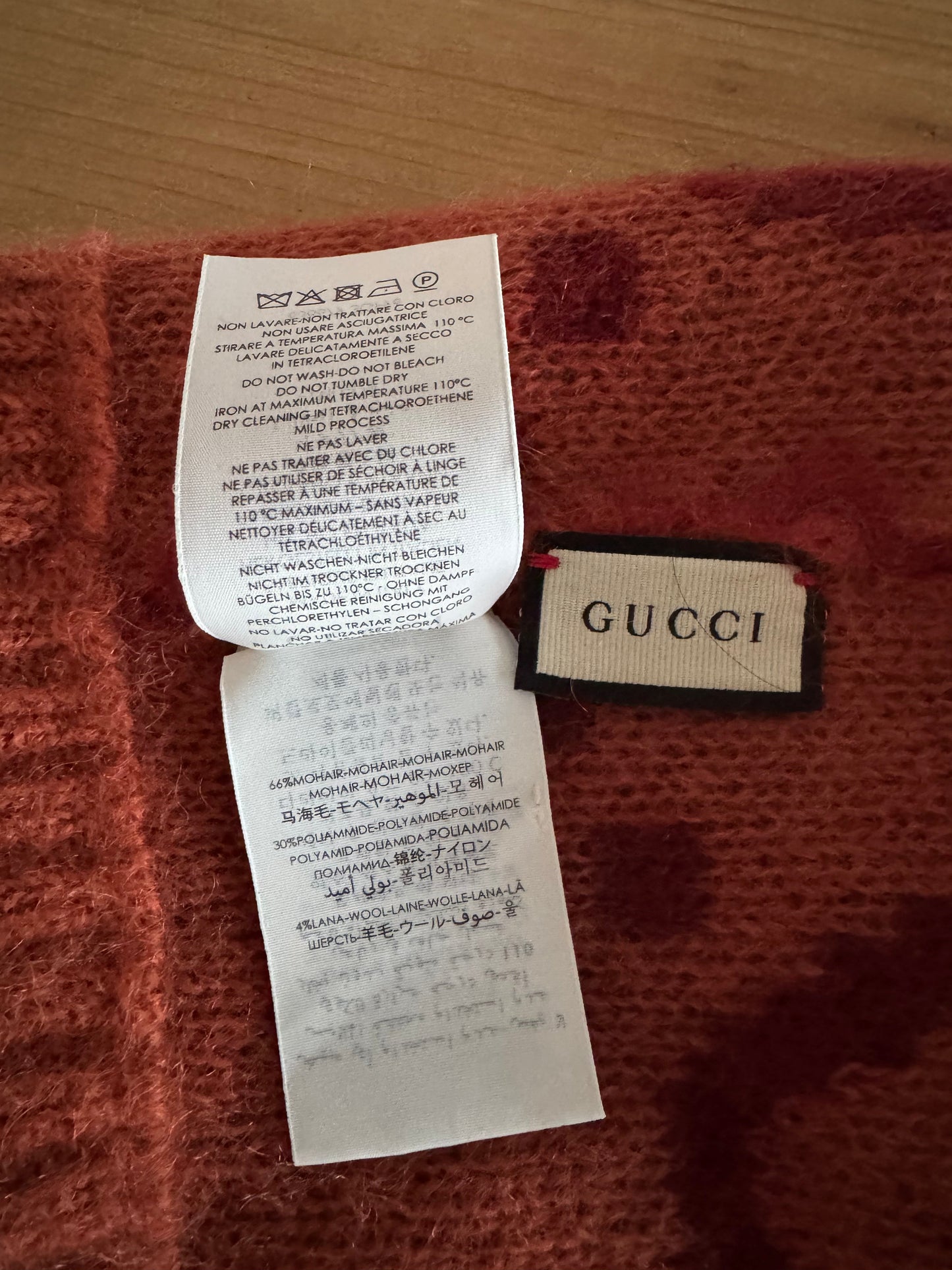 Gucci Red Mohair Beanie