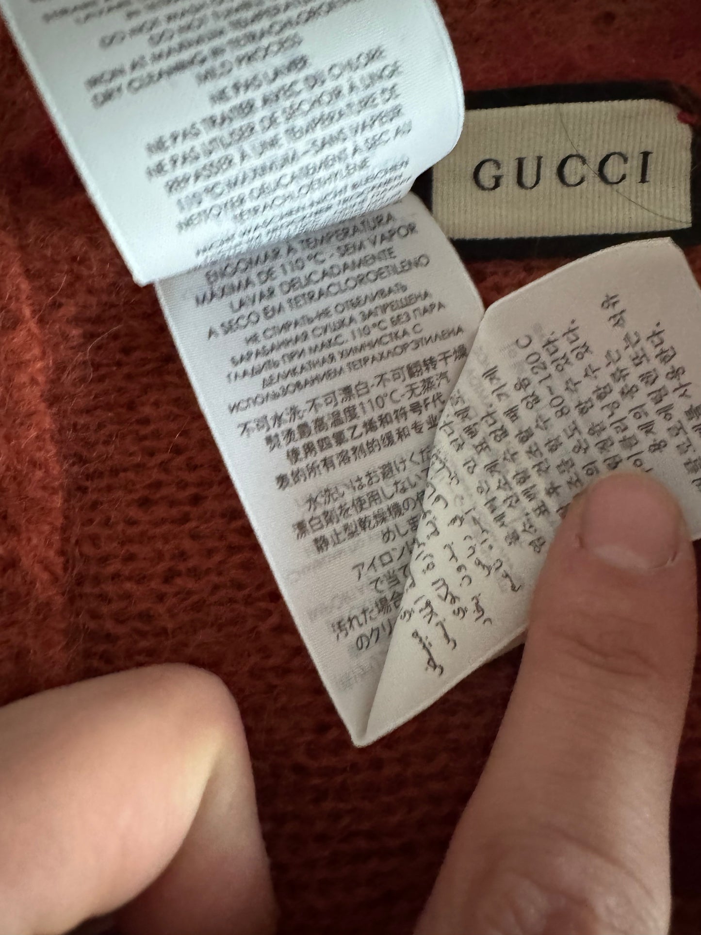 Gucci Red Mohair Beanie