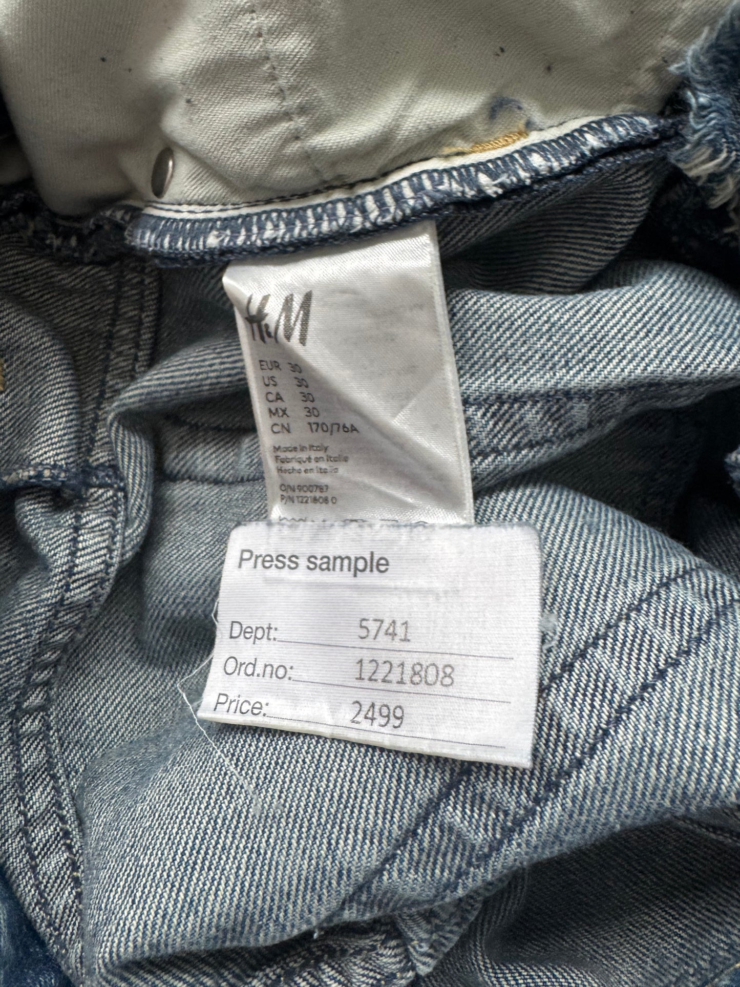 H&M × Jean-Michel Basquiat × Who Decides War Distressed Rhinestone Graphic Denim Jeans