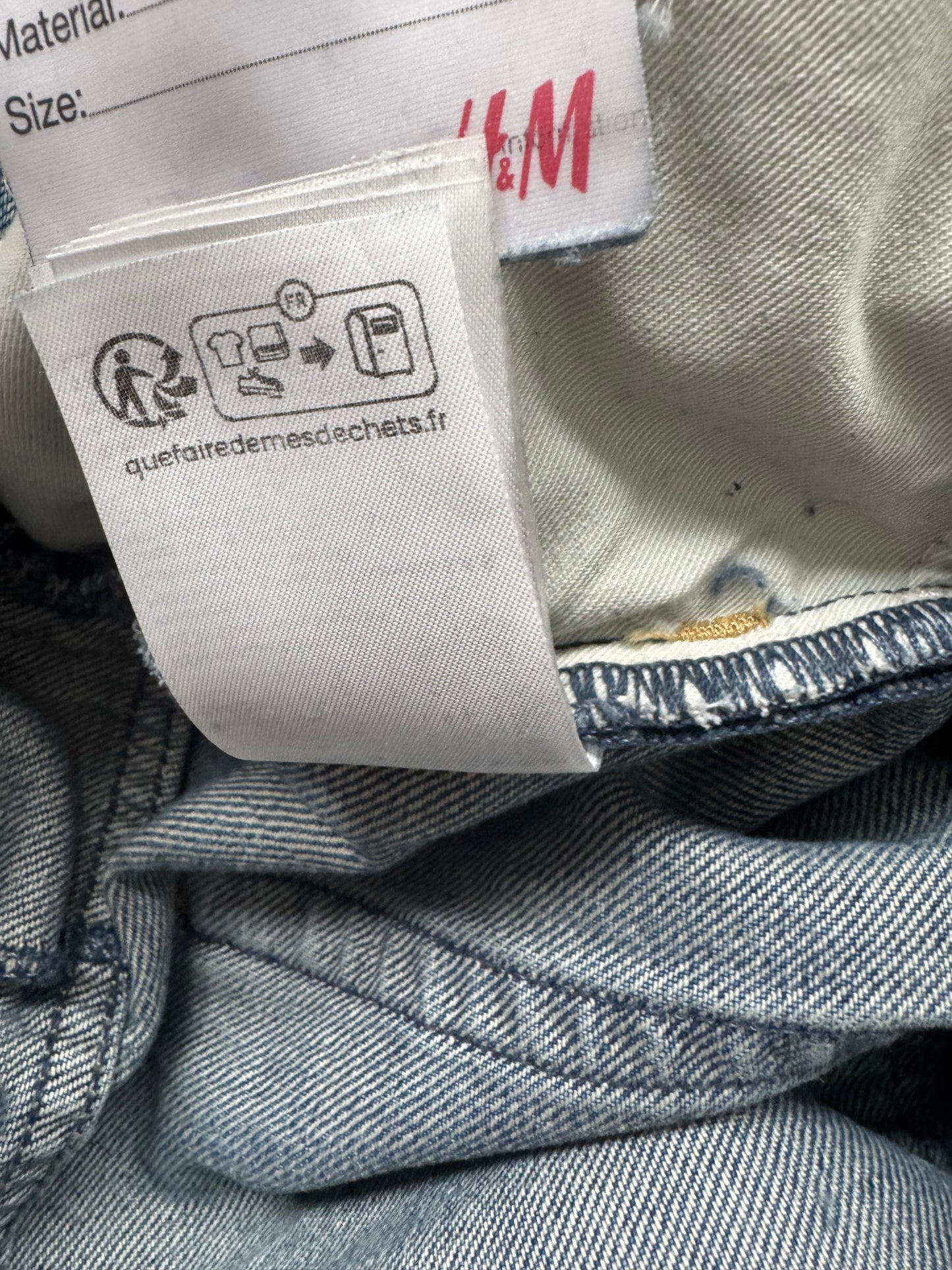 H&M × Jean-Michel Basquiat × Who Decides War Distressed Rhinestone Graphic Denim Jeans
