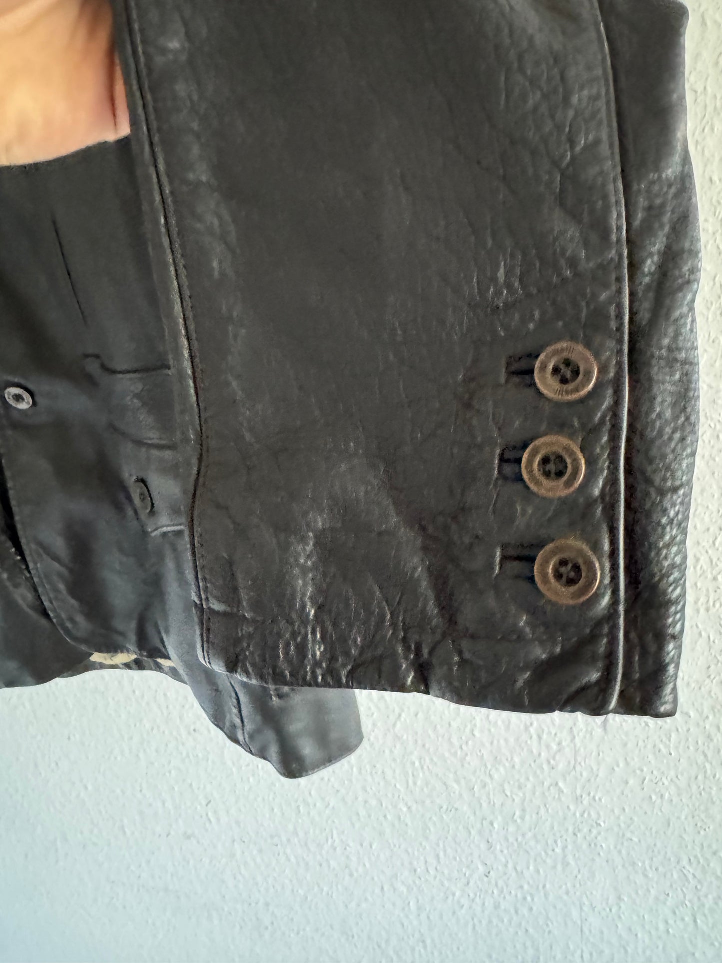 Just Cavalli Leather Blazer Heavyweight Tailored Jacket