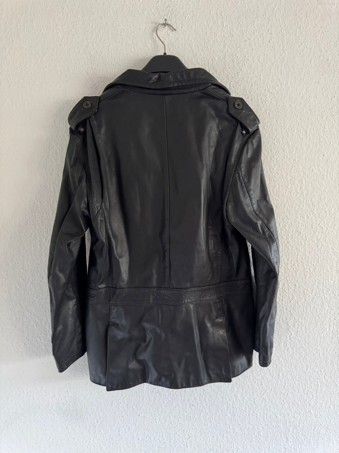 Just Cavalli Leather Blazer Heavyweight Tailored Jacket
