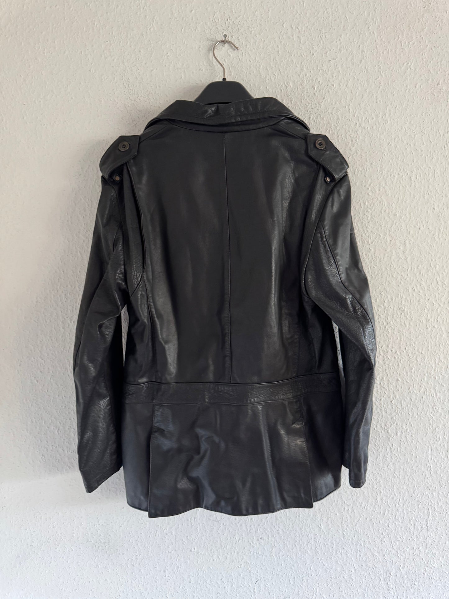 Just Cavalli Leather Blazer Heavyweight Tailored Jacket