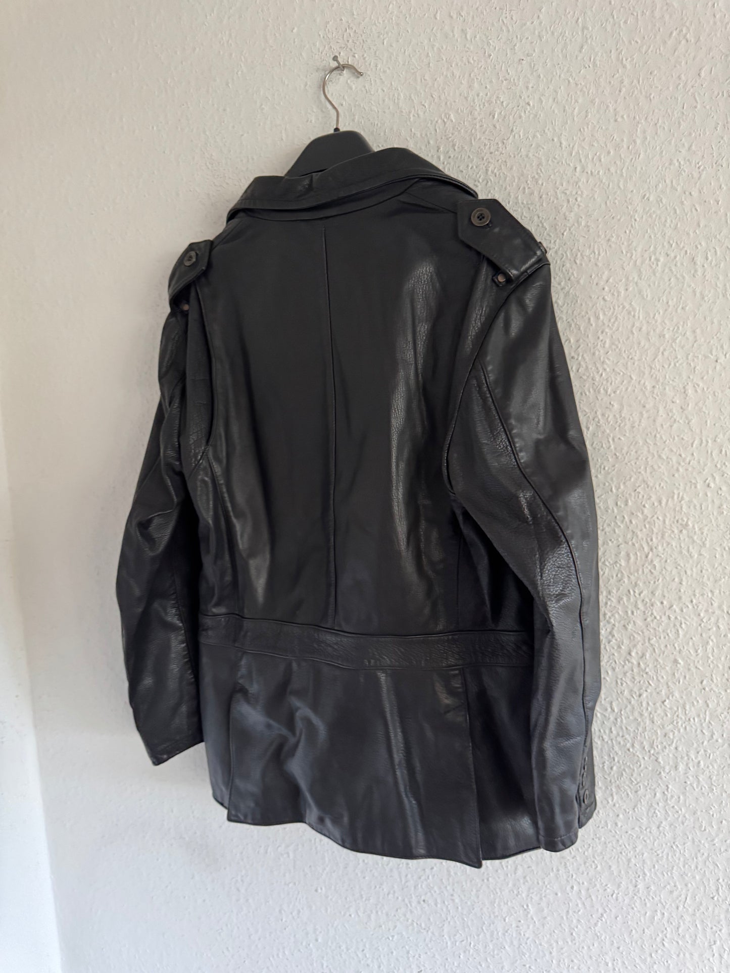 Just Cavalli Leather Blazer Heavyweight Tailored Jacket