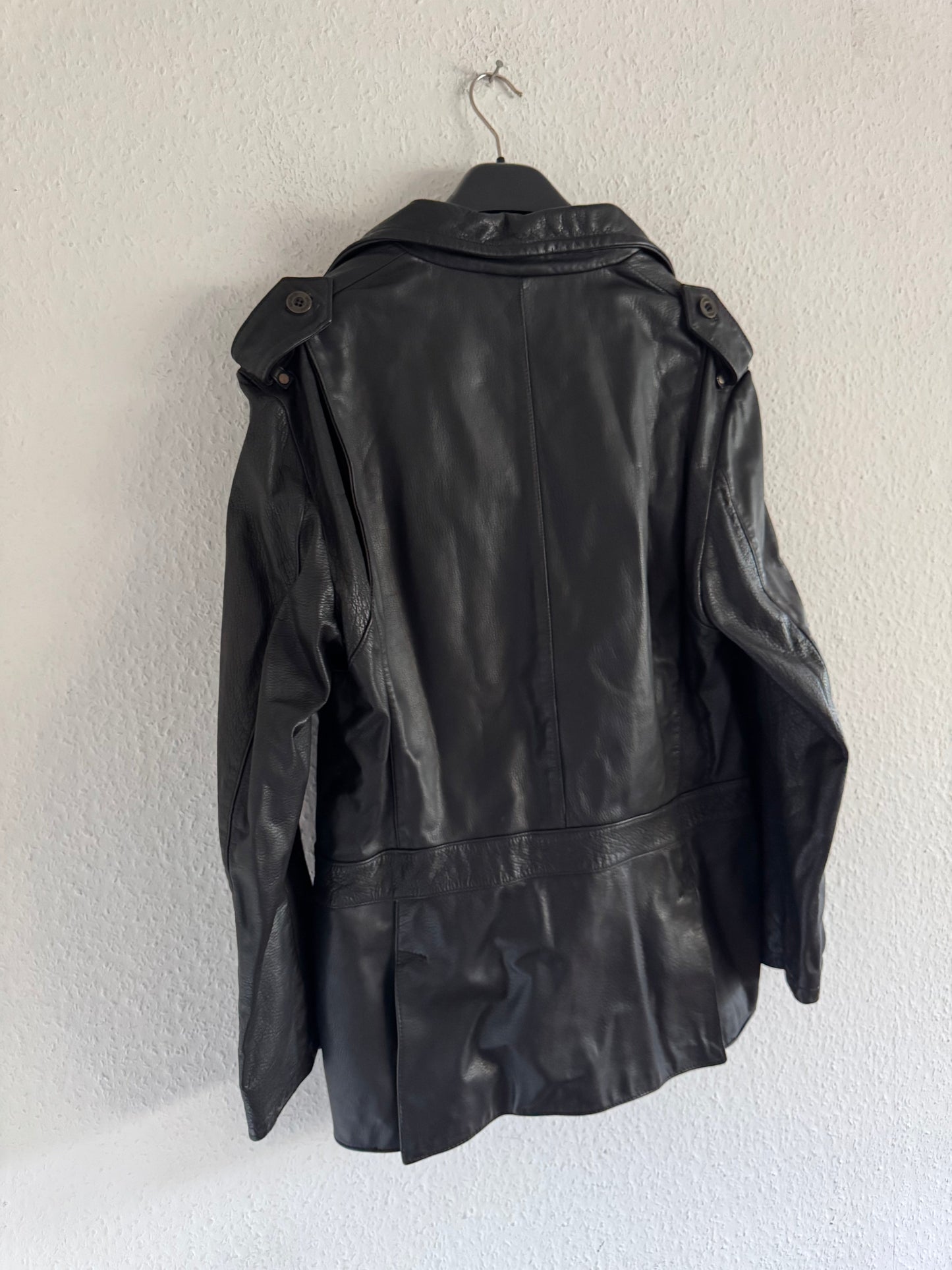 Just Cavalli Leather Blazer Heavyweight Tailored Jacket