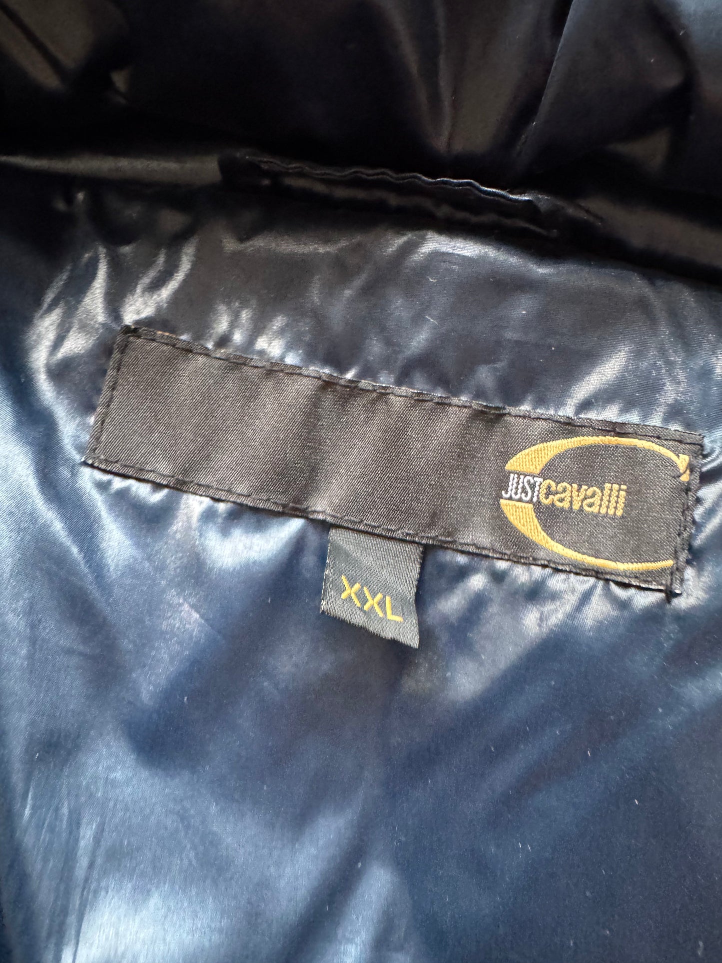 Just Cavalli AW08 Blue Rabbit Fur Puffer Jacket