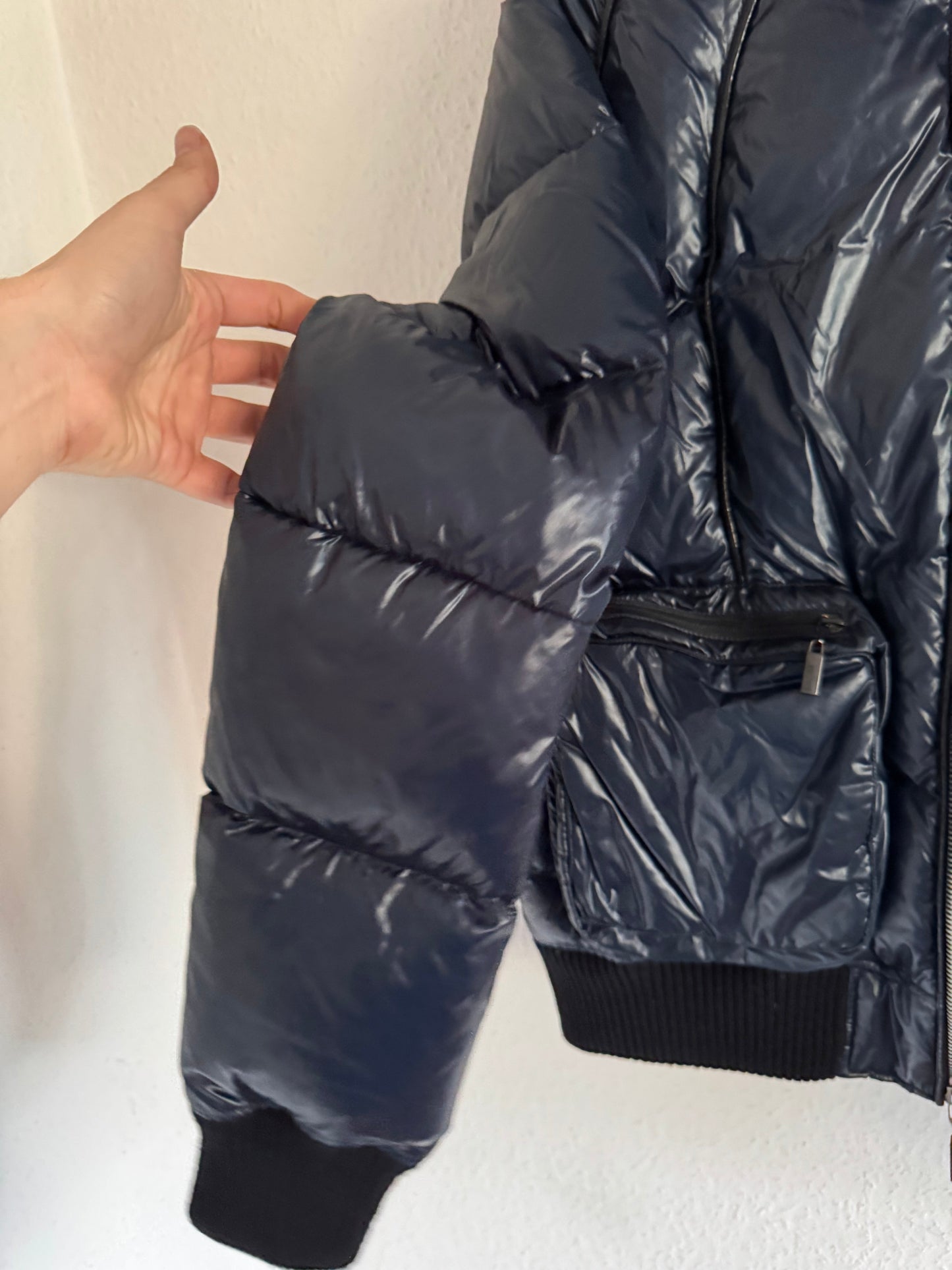 Just Cavalli AW08 Blue Rabbit Fur Puffer Jacket