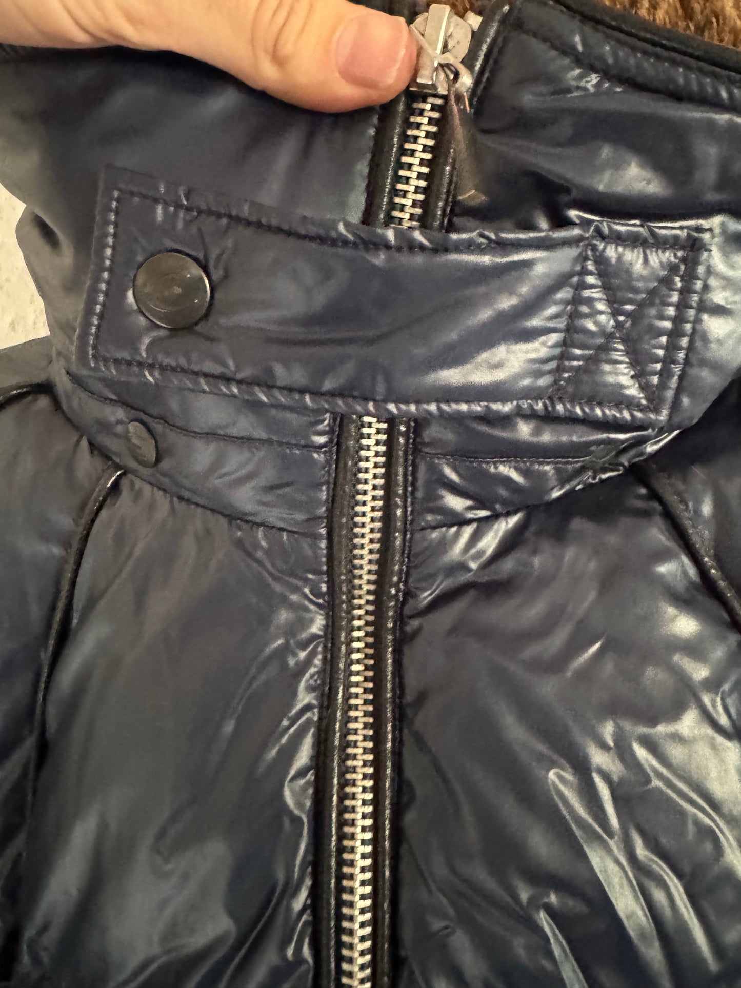Just Cavalli AW08 Blue Rabbit Fur Puffer Jacket