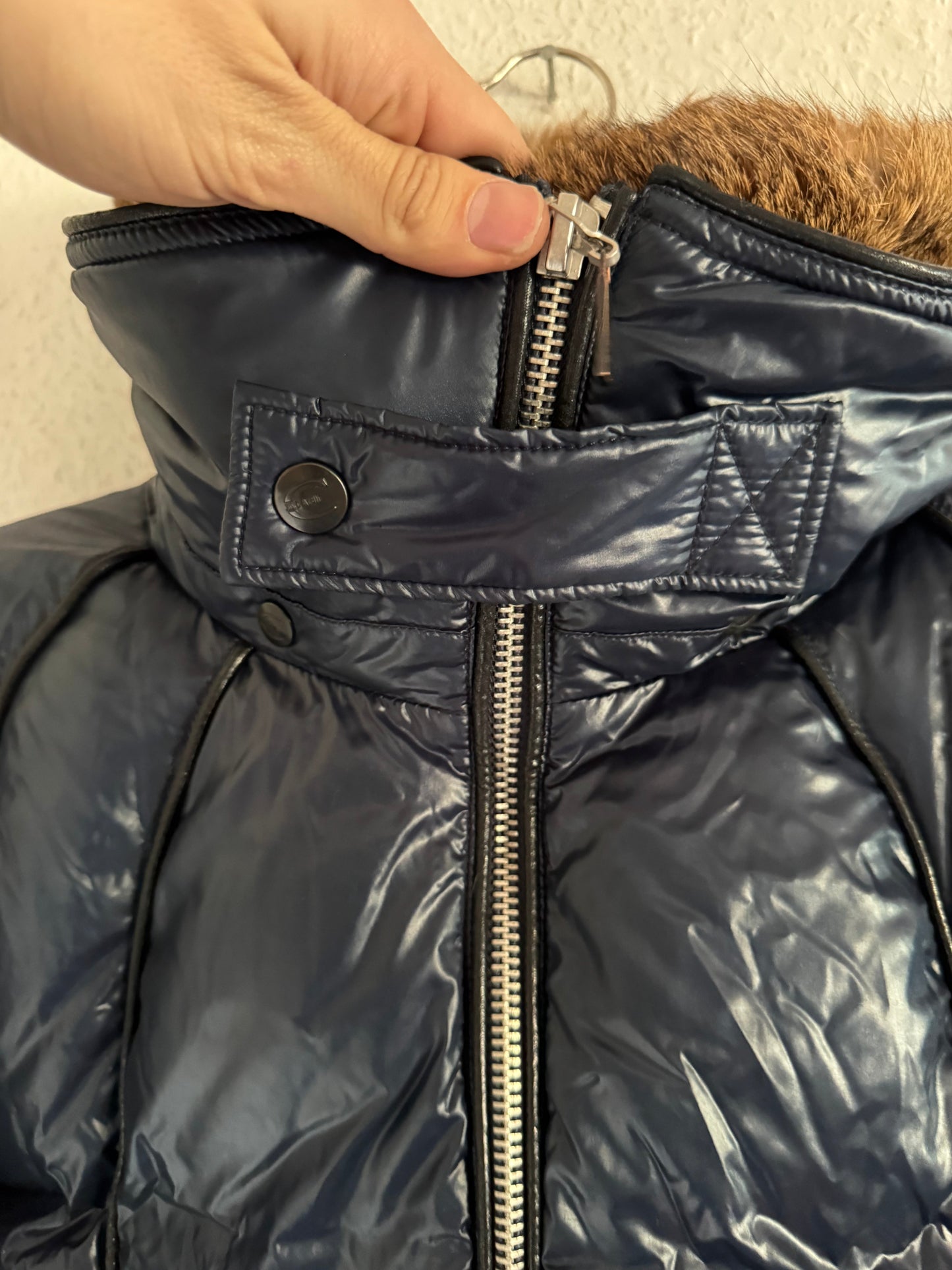 Just Cavalli AW08 Blue Rabbit Fur Puffer Jacket